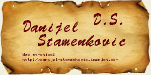 Danijel Stamenković vizit kartica